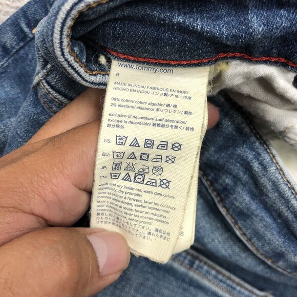 Tommy Hilfiger Jeans Women's Size 6 Blue Straight Loose Pants - Picture 9 of 14